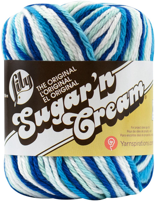 6 Pack - Lily Sugar'n Cream Yarn - Ombres-Hippi - 102002-02122 - 057355341302