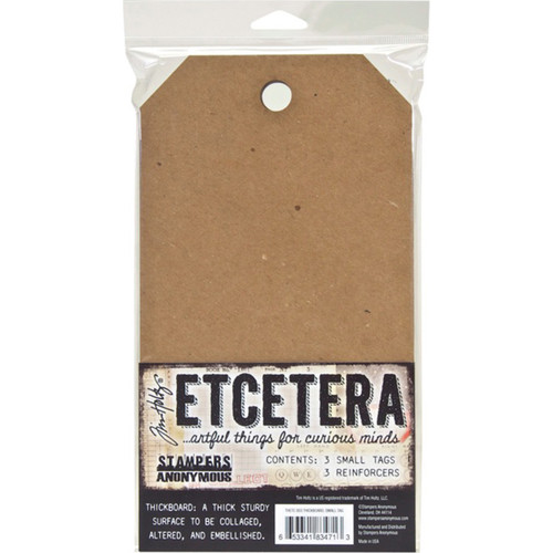 3 Pack - Tim Holtz Etcetera Small Tag-5.5"X10" - THETC003 - 653341834713