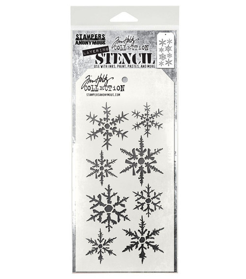 3 Pack - Tim Holtz Layered Stencil 4.125"X8.5"-Snowflakes - THS-050 - 019962674822