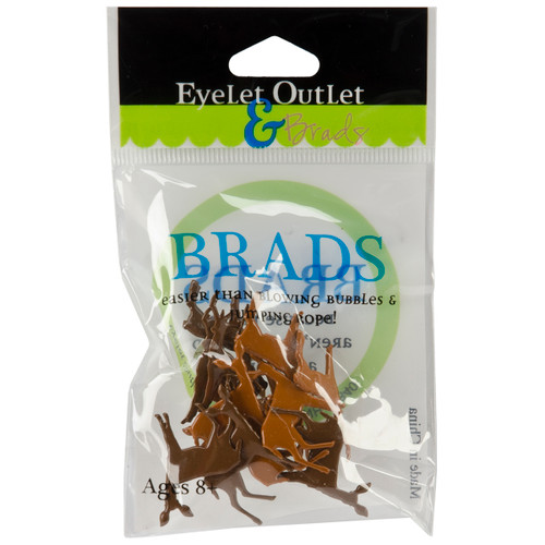 3 Pack Eyelet Outlet Shape Brads 12/Pkg-Deer QBRD2-216 - 879693009603