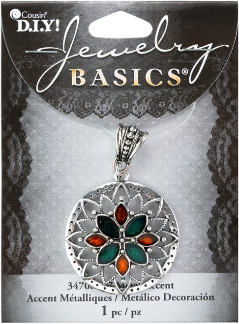 3 Pack - CousinDIY Jewelry Basics Metal Accent 1/Pkg-Silver Sunburst - A50026LS-8327 - 016321057739