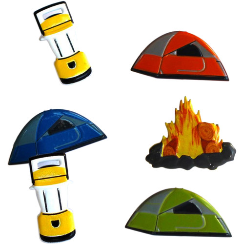 6 Pack - Eyelet Outlet Shape Brads 12/Pkg-Camping - QBRD2-114