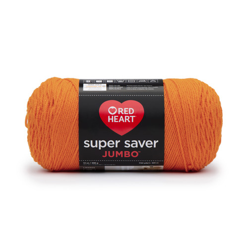 2 Pack - Red Heart Super Saver Jumbo Yarn-Pumpkin - E302C-0254 - 073650015984