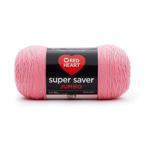 2 Pack - Red Heart Super Saver Jumbo Yarn-Perfect Pink - E302C-0706 - 073650016004