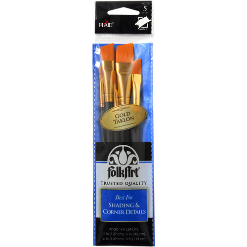 3 Pack FolkArt Angle Brush Set 5/Pkg44277 - 028995442773