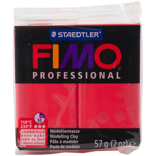 6 Pack Fimo Professional Soft Polymer Clay 2oz-Red EF8005-200 - 4007817009444