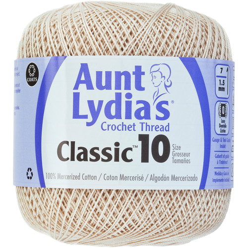3 Pack - Aunt Lydia's Classic Crochet Thread Size 10-Natural - 154-226 - 073650767937