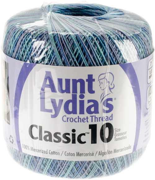3 Pack - Aunt Lydia's Classic Crochet Thread Size 10-Ocean - 154-995 - 073650767944