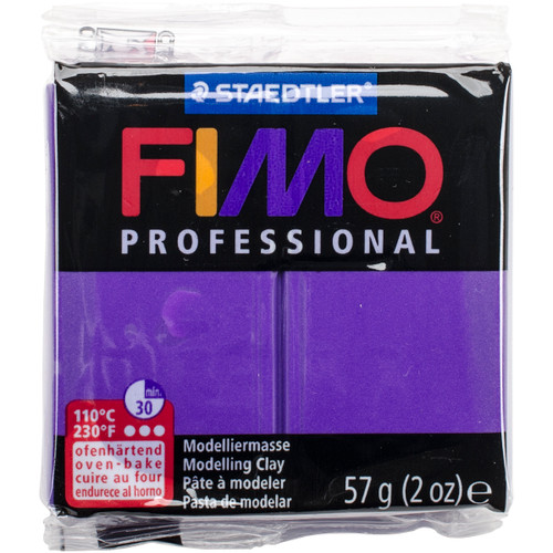 6 Pack Fimo Professional Soft Polymer Clay 2oz-Purple EF8005-6 - 4007817009567