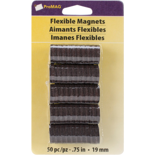 3 Pack - ProMag Flexible Round Magnets 50/Pkg-.75" - 10075 - 015377100758