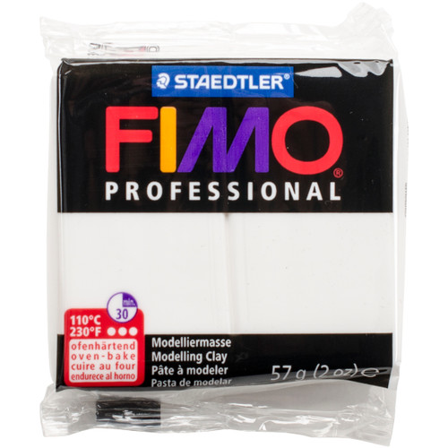 6 Pack Fimo Professional Soft Polymer Clay 2oz-White EF8005-0 - 4007817009390