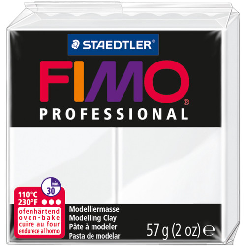 6 Pack Fimo Professional Soft Polymer Clay 2oz-White EF8005-0