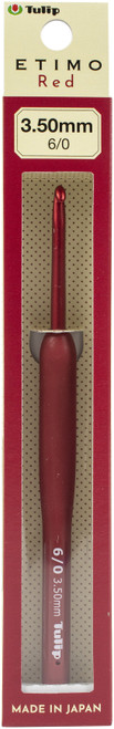 Tulip Etimo Red Crochet Hook W/ Cushion Grip-Size 6/3.50mm - TED-060E - 4974723717391 Tulip Etimo Red Crochet Hook W/ Cushion Grip-Size 6/3.50mm - TED-060E - 4974723717391