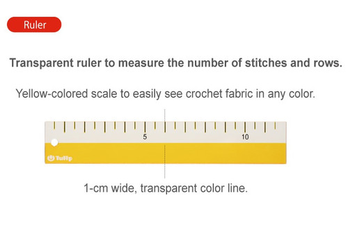 Tulip Etimo Red Crochet Hook W/ Cushion Grip Set- - TED-001E Tulip Etimo Red Crochet Hook W/ Cushion Grip Set- - TED-001E