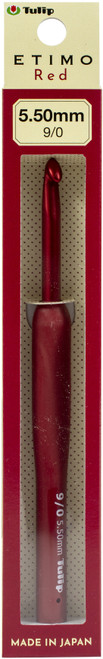 Tulip Etimo Red Crochet Hook W/ Cushion Grip-Size 9/5.50mm - TED-090E - 4974723717438
