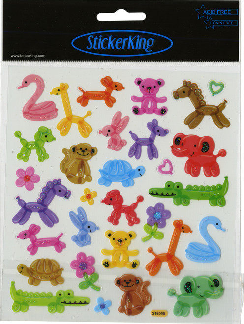 6 Pack Sticker King Stickers-Balloon Animals SK129MC-4556 - 679924455618