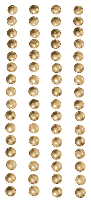 6 Pack Mark Richards Metal Stickers Nailheads 5mm Round 64/Pkg-Gold MS5MM-3882