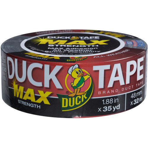6 Pack - Duck Max Strength Duck Tape 1.88"X35yd-Black - MSDT-867 - 075353340271