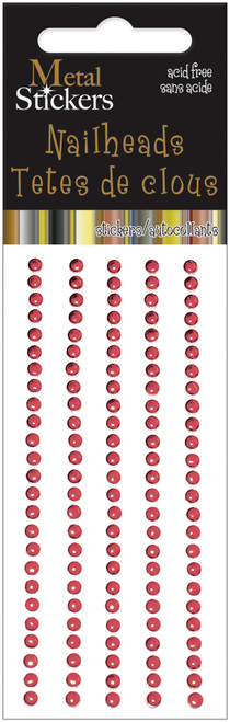 6 Pack - Mark Richards Metal Stickers Nailheads 3mm Round 125/Pkg-Red - MS3MM-3864 - 842672019894 6 Pack - Mark Richards Metal Stickers Nailheads 3mm Round 125/Pkg-Red - MS3MM-3864 - 842672019894