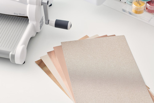 Sizzix Surfacez Opulent Cardstock Pack 8"X11.5" 50/Pkg-Rose Gold 664534