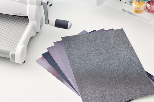 Sizzix Surfacez Opulent Cardstock Pack 8"X11.5" 50/Pkg-Charcoal - 664536 Sizzix Surfacez Opulent Cardstock Pack 8"X11.5" 50/Pkg-Charcoal - 664536