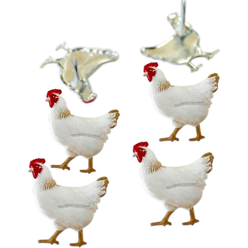 6 Pack - Eyelet Outlet Shape Brads 12/Pkg-Chicken - QBRD2-179 6 Pack - Eyelet Outlet Shape Brads 12/Pkg-Chicken - QBRD2-179