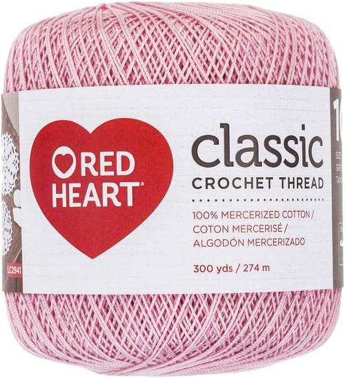 3 Pack - Red Heart Classic Crochet Thread Size 10-Orchid Pink - 144-401 - 073650810664