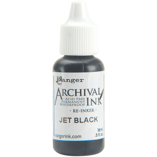 3 Pack - Ranger Archival Pad Reinker .5oz-Jet Black - ARR5-30799 - 789541030799 3 Pack - Ranger Archival Pad Reinker .5oz-Jet Black - ARR5-30799 - 789541030799
