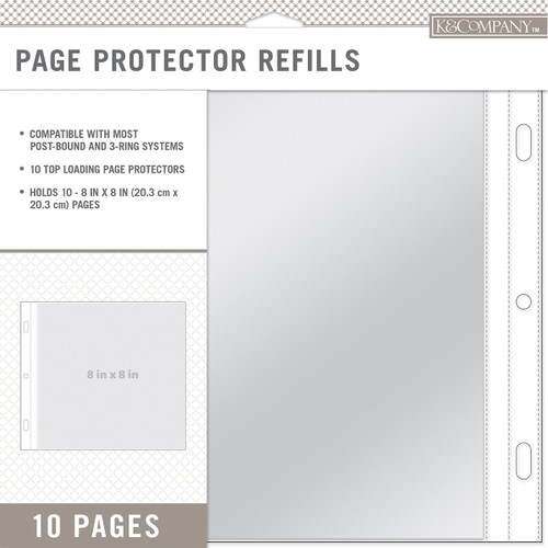 3 Pack K&Company Page Protector Refills 8"X8" 10/Pkg30706057