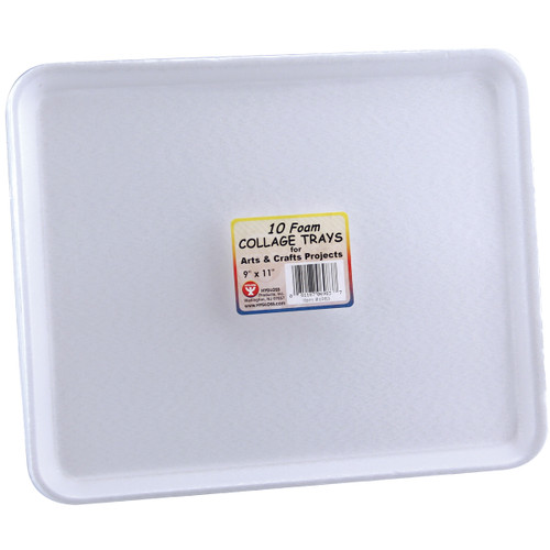 3 Pack - Hygloss Foam Collage Trays 10/Pkg-9"X11" - H6983