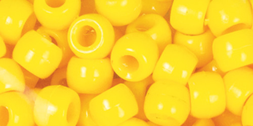 6 Pack - CousinDIY Fun Pack Acrylic Pony Beads 250/Pkg-Yellow - 5A002F6V-34119