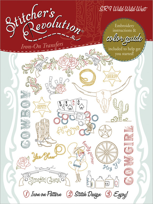 6 Pack - Stitcher's Revolution Iron-On Transfers-Wild Wild West - SR-9 - 043272200099 6 Pack - Stitcher's Revolution Iron-On Transfers-Wild Wild West - SR-9 - 043272200099