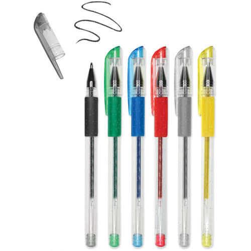 3 Pack - Color Factory Living In Color Color-Flow Gel Pen Set 6/Pkg-Glitter Metallics - PA479-B