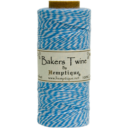4 Pack - Hemptique Cotton Baker's Twine Spool 2-Ply 410'-Blue - BTS2-2935 - 091037029355