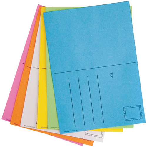 3 Pack - Hygloss Mighty Bright Make & Mail Postcards 4"X5.5" 25/Pkg-Assorted Bright Colors - 42691 3 Pack - Hygloss Mighty Bright Make & Mail Postcards 4"X5.5" 25/Pkg-Assorted Bright Colors - 42691