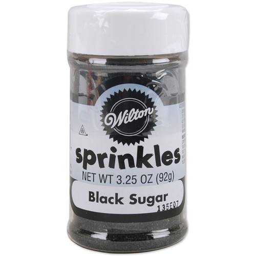 6 Pack Wilton Sugar Sprinkles 3.25oz-Black W710-7-62 - 070896717627