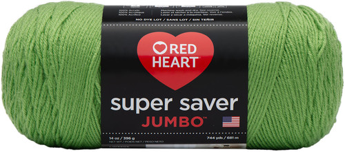 2 Pack - Red Heart Super Saver Jumbo Yarn-Spring Green - E302C-672 - 073650849343