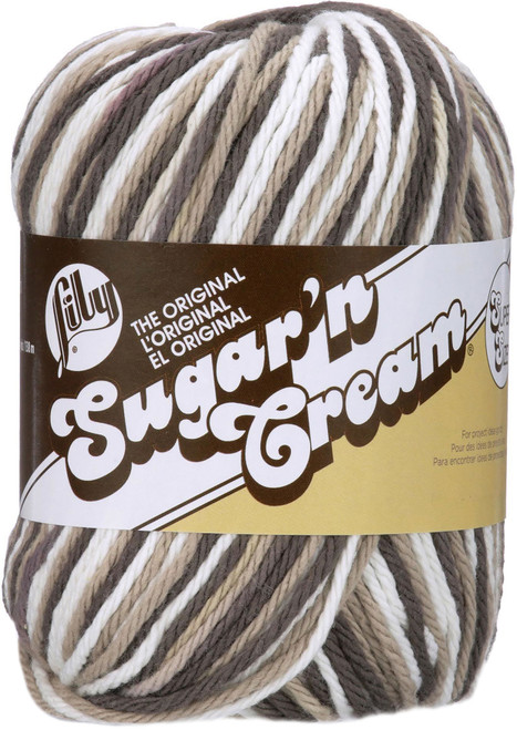 6 Pack - Lily Sugar'n Cream Yarn - Ombres Super Size-Chocolate Ombre - 102019-19014 - 057355319493