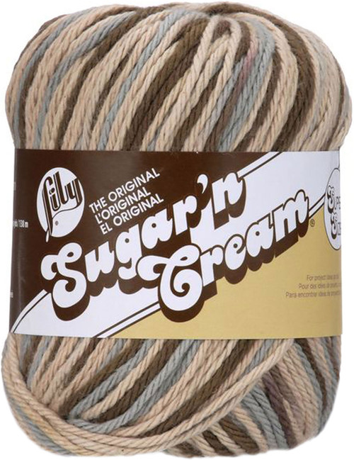 6 Pack - Lily Sugar'n Cream Yarn - Ombres Super Size-Earth Ombre - 102019-19046 - 057355319523