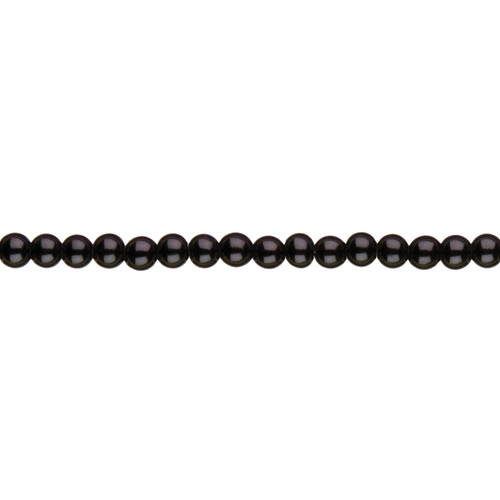 3 Pack Jewelry Basics Glass Beads 4mm 300/Pkg-Black Opaque Round -34713002