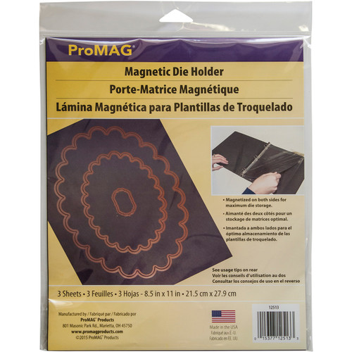 3 Pack ProMag Magnetic Die Holder Sheets 3/Pkg-8.5"X11"X.3" AFG12513 - 015377125133