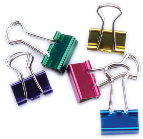 6 Pack - Baumgartens Mini Binder Clips .5" 12/Pkg-Assorted Colors - 29710