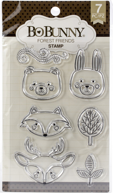 3 Pack BoBunny Stamps-Forest Friends 7310182 - 665573101822