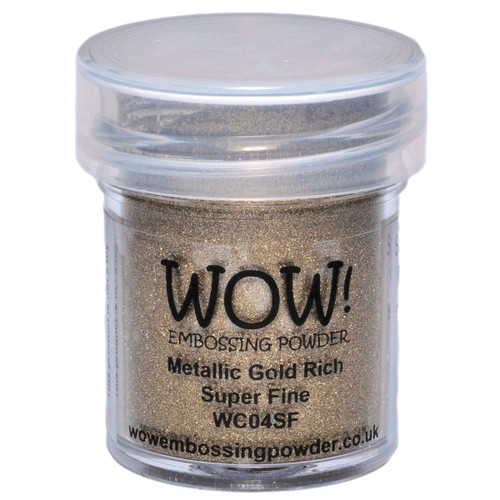 4 Pack WOW! Embossing Powder Super Fine 15ml-Gold Rich WOW-SF-WC04 - 50602105201375060210520137