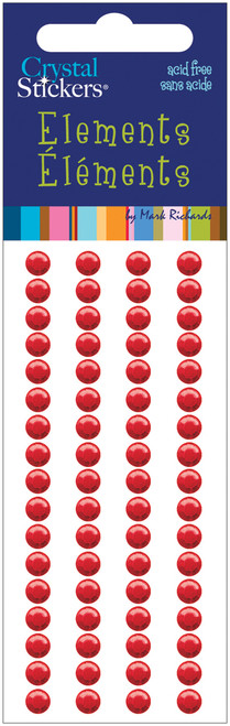 6 Pack Mark Richards Crystal Stickers Elements 5mm Round 68/Pkg-Red CS5MM-1662 - 842672012598