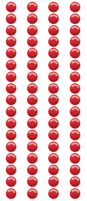 6 Pack Mark Richards Crystal Stickers Elements 5mm Round 68/Pkg-Red CS5MM-1662