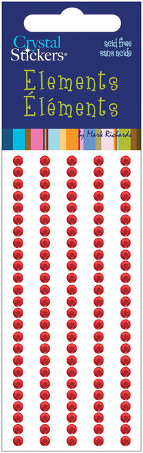 6 Pack - Mark Richards Crystal Stickers Elements 3mm Round 125/Pkg-Red - CS3MM-1661 - 842672012642 6 Pack - Mark Richards Crystal Stickers Elements 3mm Round 125/Pkg-Red - CS3MM-1661 - 842672012642