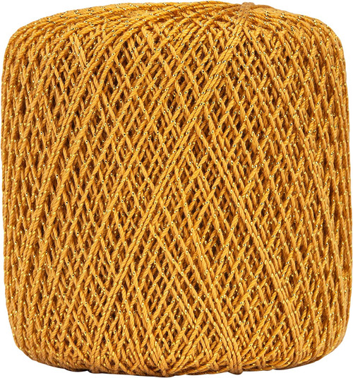 3 Pack - Aunt Lydia's Metallic Crochet Thread Size 10-Gold & Gold - 154M-0090G