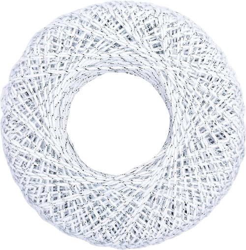 3 Pack Aunt Lydia's Metallic Crochet Thread Size 10-White & Silver 154M-0001S