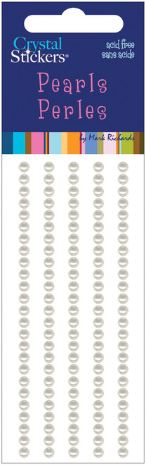 6 Pack - Mark Richards Crystal Stickers Pearls 3mm Round 125/Pkg-Natural - CSP3MM-1951 - 842672016596 6 Pack - Mark Richards Crystal Stickers Pearls 3mm Round 125/Pkg-Natural - CSP3MM-1951 - 842672016596
